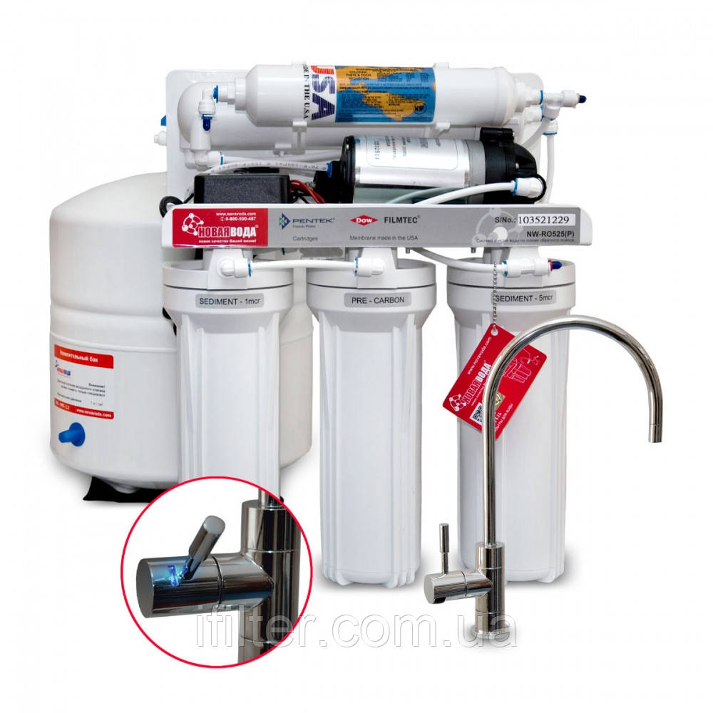 Фільтр зворотного осмосу НОВА ВОДА NW-RO525P Smart, фото 1