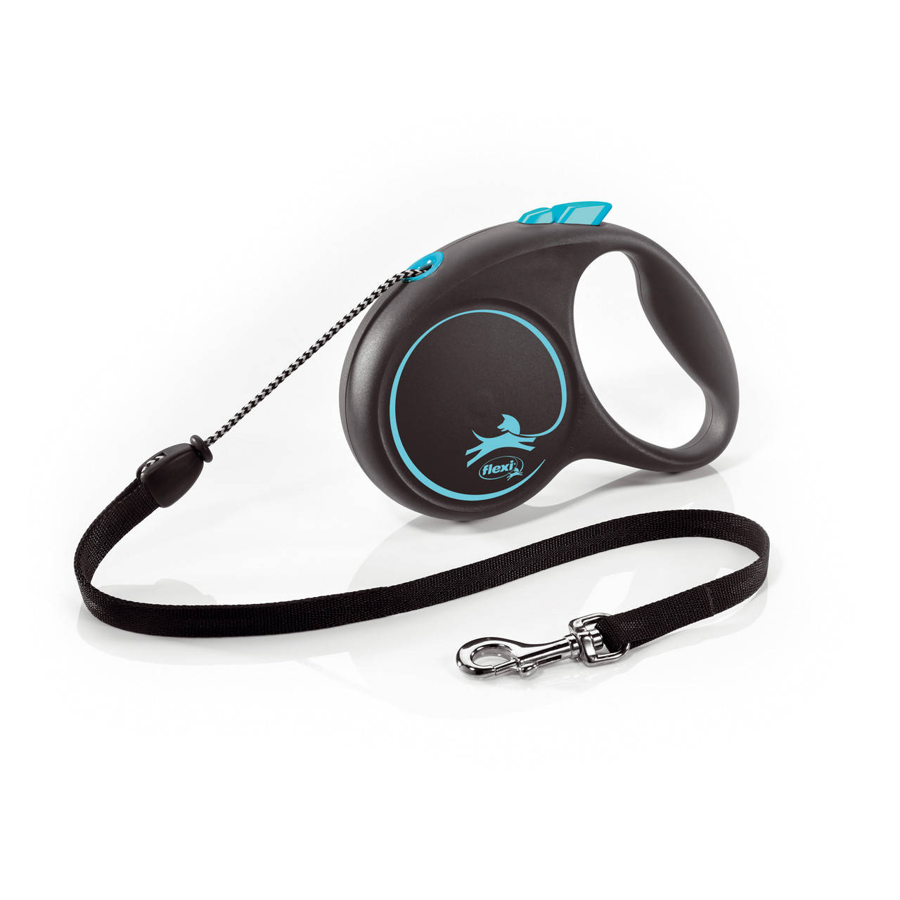 

Flexi (Флекси) Black Design M - Поводок-рулетка для собак трос (5 м, до 20 кг) синий