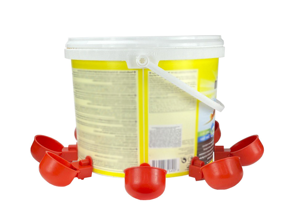 Поїлка для птахів, відро на 8 чашкових попічок Type 3