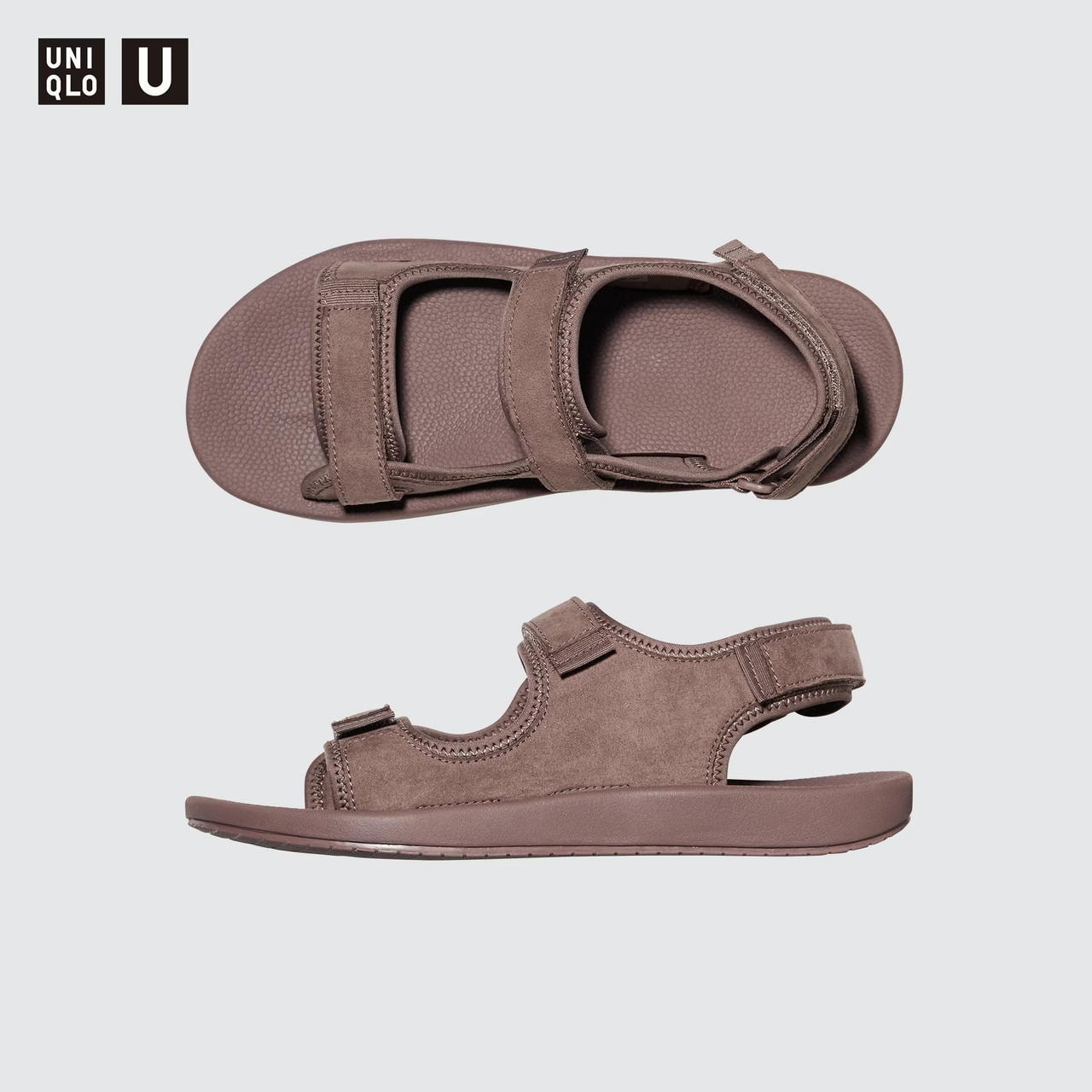 Стильні сандалі Uniqlo з ременями на липучці 1159806458 (Коричневий, 39-40)