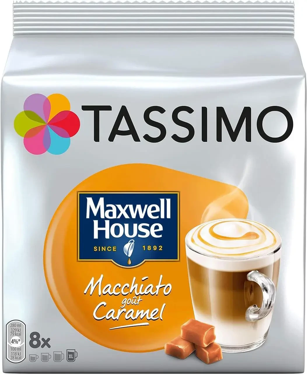 Кава в капсулах Tassimo Maxwell House Macchiato Caramel 16 капсул (8 порц) Німеччина Тассімо