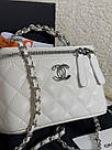 Жіноча сумка Шанель біла Chanel White, фото 8