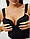 Жіночий еластичний топ із 3-D пушап (Розміри s/m, l, xl), чорний, фото 2