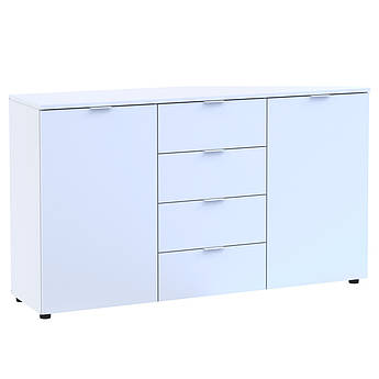 Комод Doros Рон 5 Білий 2 фасади 4 шухляди 140х38х81 (44900223)
