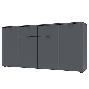 Комод Doros Рон 7 Графіт 4 фасади 2 шухляди 160х38х81 (44900236)