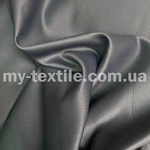 Атлас прокатний щільний матовий (Весільний атлас) Темно-сірий