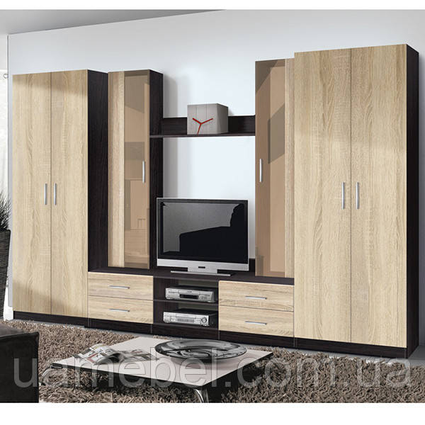 Стінка в кімнату Атланта венге магія/дуб сонома Модерн