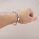 Срібний браслет чоловічий масивний якір. Браслет на руку якірне плетіння срібло 925. Довжина 21 см, фото 7