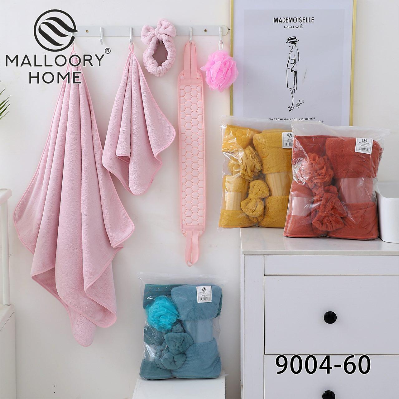 Набір рушників 5в1 мікрофібра Malloory Home розмір 70*140 / 35*70 мікс кольорів