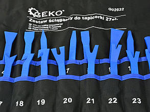 Набір знімачів оббивки 27 штук Geko G02632, фото 3