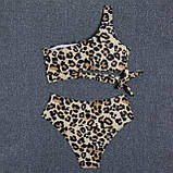 Жіночий роздільний купальник із завищеною посадкою – елегантний роздільний купальник для пляжу, комфортна тканина, фото 3