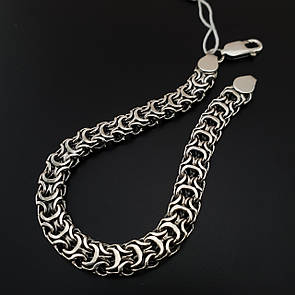 Срібний браслет чоловічий широкий рамзес (кардинал). Ширина 7,5 см. Довжина 19 см