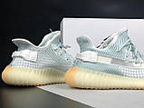 Чоловічі кросівки Yeezy Boost 350 сіточка молодіжні літні білі, фото 4
