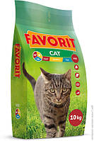 Сухий корм для кішок Favorit Mix Яловичина Птиця Риба 10 кг