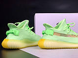 Чоловічі кросівки Yeezy Boost 350 сіточка стильні молодіжні салатові, фото 4