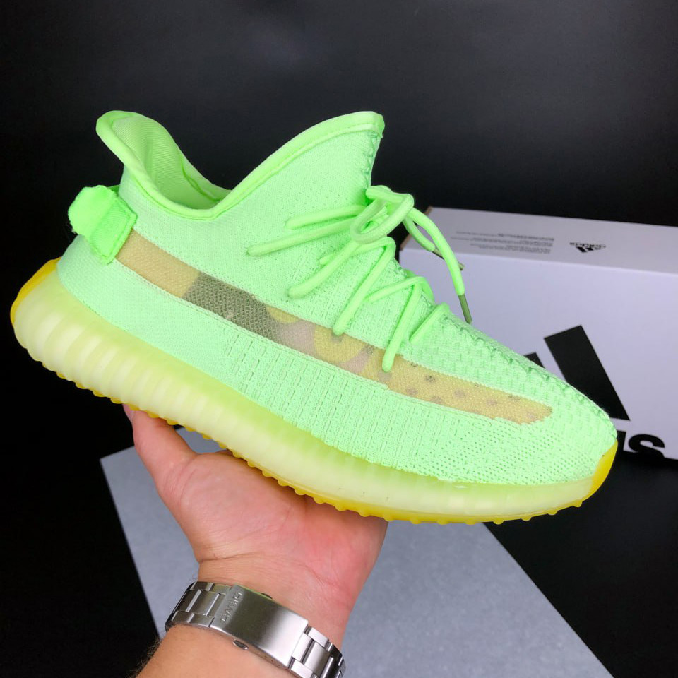 Чоловічі кросівки Yeezy Boost 350 сіточка стильні молодіжні салатові