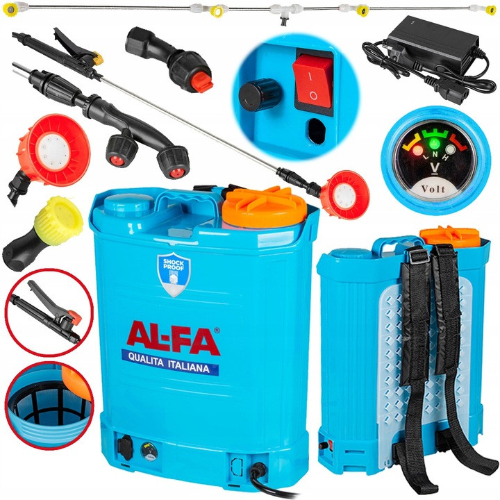 Обприскувач садовий акумуляторний AL-FA 12л 12А/год. ALES12L-PB