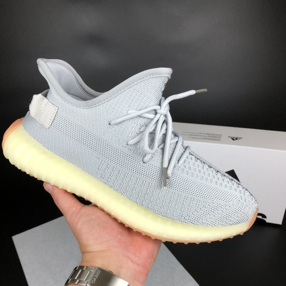 Чоловічі кросівки Yeezy Boost 350 сіточка повсякденні для бігу сірі