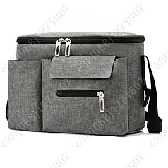 Сумка для коляски універсальна, органайзер для мами на коляску BabyBag S-1 Сіра