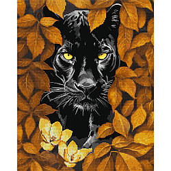 Картина за номерами з алмазною мозаїкою SANTI Чорна пантера, 40*50 см.