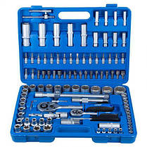 Набір насадки торцеві і біти 1/4", 1/2" 108 шт. Start GRAD в кейсі, фото 2