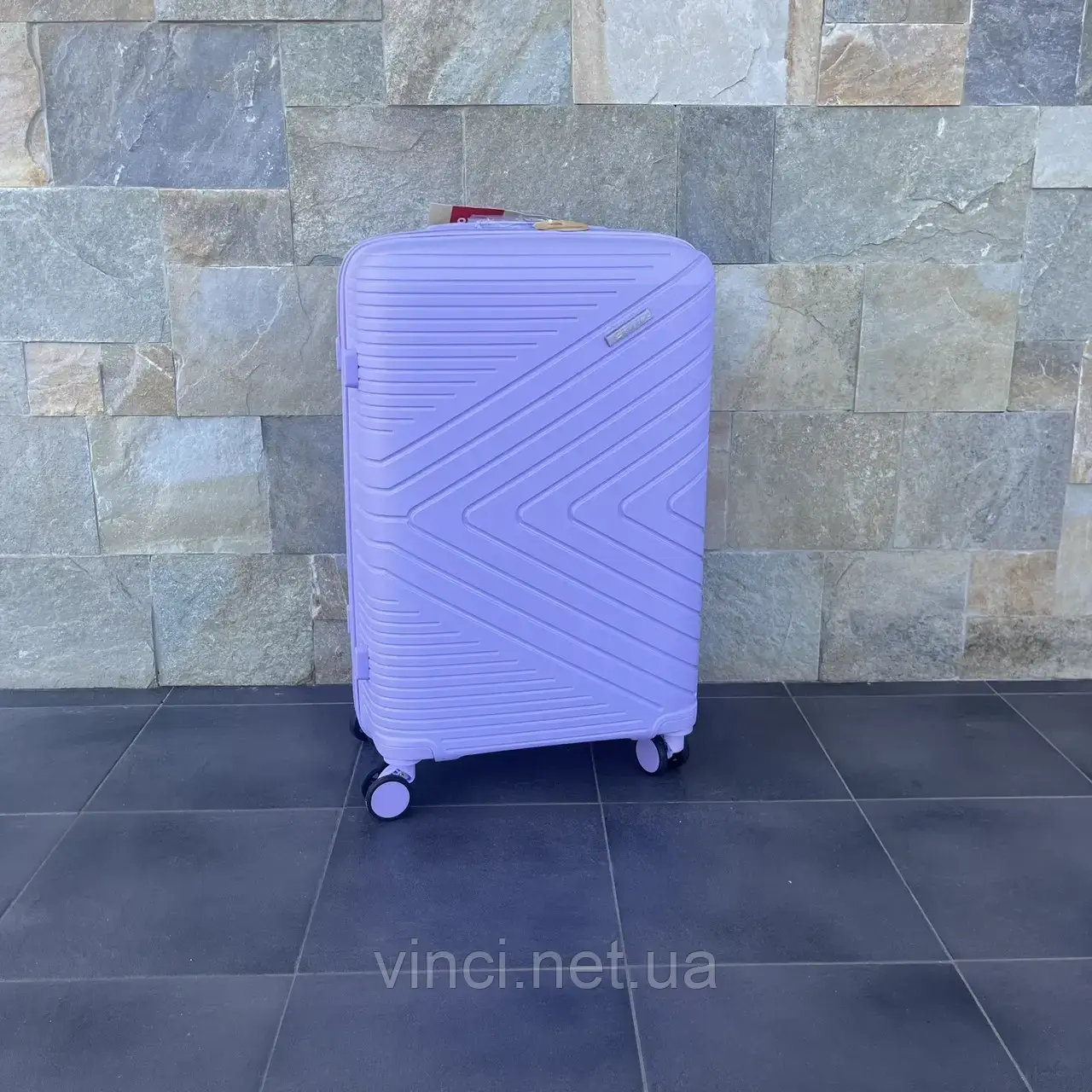 Валіза дорожня з поліпропілену M середня Bloom PP-SC-017 ФІОЛЕТОВА, фото 1