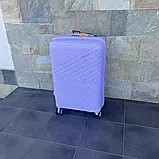 Валіза дорожня з поліпропілену M середня Bloom PP-SC-017 ФІОЛЕТОВА, фото 3