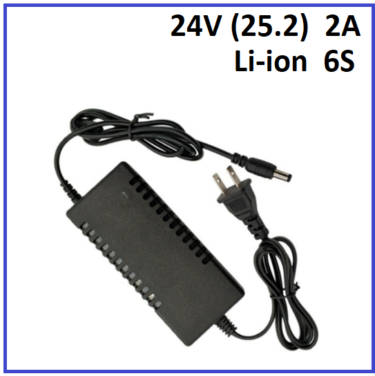 Зарядний пристрій Powermaster для Li-ion 24V (25.2) 6S до 2A штекер 5.5х2.5, фото 1