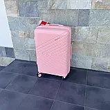 Валіза дорожня з поліпропілену M середня Bloom PP-SC-007 ПЕРСИКОВА, фото 3