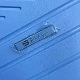 Валіза дорожня з поліпропілену M середня Bloom PP-SC-016 ГОЛУБА, фото 6
