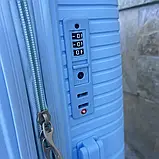 Валіза дорожня з поліпропілену M середня Bloom PP-SC-016 ГОЛУБА, фото 5