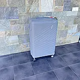 Валіза дорожня з поліпропілену L велика Bloom PP-SC-20 СІРА, фото 3