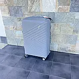 Валіза дорожня з поліпропілену L велика Bloom PP-SC-20 СІРА, фото 2
