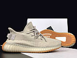 Чоловічі кросівки Yeezy Boost 350 сіточка повсякденні для спортзалу коричневі, фото 5
