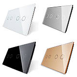 Скло накладка для механізмів Livolo (2 + 2 канали), фото 3