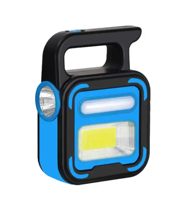 Ліхтар переносний Bailong BL-925 акумуляторний з сонячною панеллю та функцією PowerBank 1200 mAh Blue, фото 1