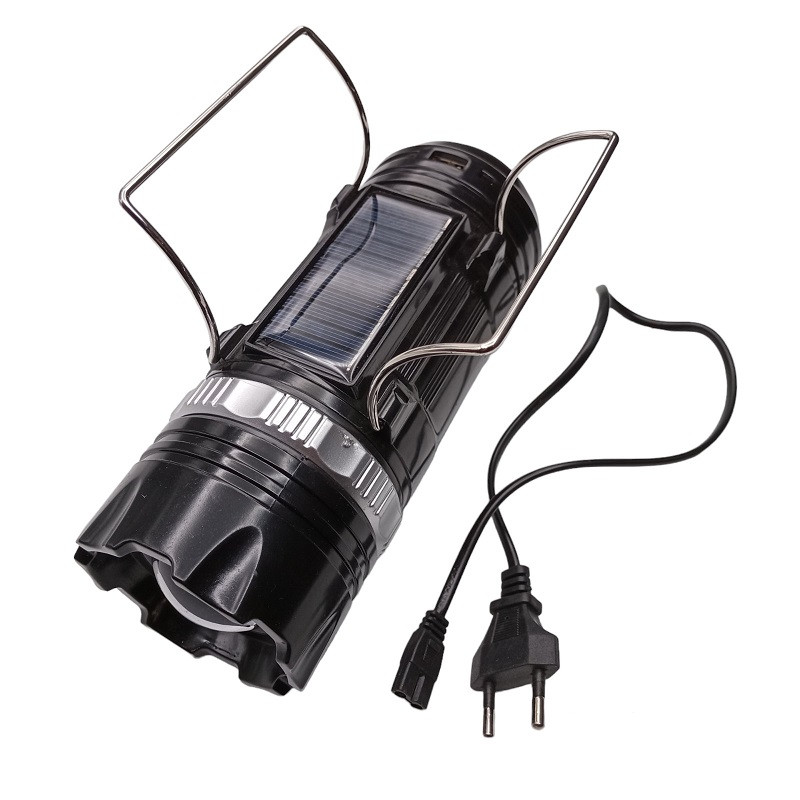 Ліхтар кемпінговий RIAS GSH-9699 на сонячній батареї 6W Black (7_00704), фото 1