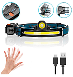 Налобний ліхтарик Rablex RB150 P50+COB Zoom акумуляторний microUSB Black (7_00741), фото 3