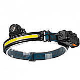 Налобний ліхтарик Rablex RB150 P50+COB Zoom акумуляторний microUSB Black (7_00741), фото 2