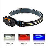 Налобний ліхтарик X-Balog BL-W691 2xCOB (біле+жовте+червоне світло) акумуляторний Type-C (7_00743), фото 2