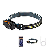 Налобний ліхтарик X-Balog BL-W691 2xCOB (біле+жовте+червоне світло) акумуляторний Type-C (7_00743), фото 3