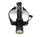 Налобний ліхтарик WD126 T6+LED Zoom акумуляторний 2x18650 Black (7_00752), фото 4
