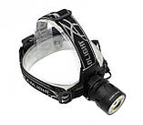 Налобний ліхтарик WD126 T6+LED Zoom акумуляторний 2x18650 Black (7_00752), фото 5