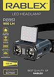 Налобний ліхтарик Rablex RB951 2xXPL+16xCOB (біле+червоне світло) акумуляторний Type-C (7_00766), фото 3
