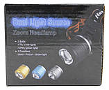 Налобний ліхтарик X-Balog BL-2199 T6 акумуляторний 2x18650 Grey (7_00778), фото 4