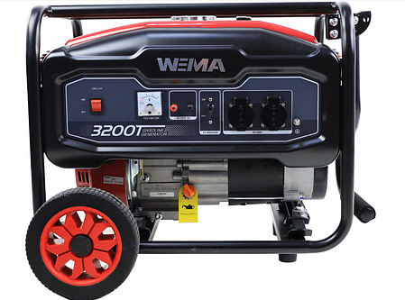 Генератор бензиновий 4-тактний Weima WM3200 3.5 кВт AVR 18 л 7к.с., фото 1