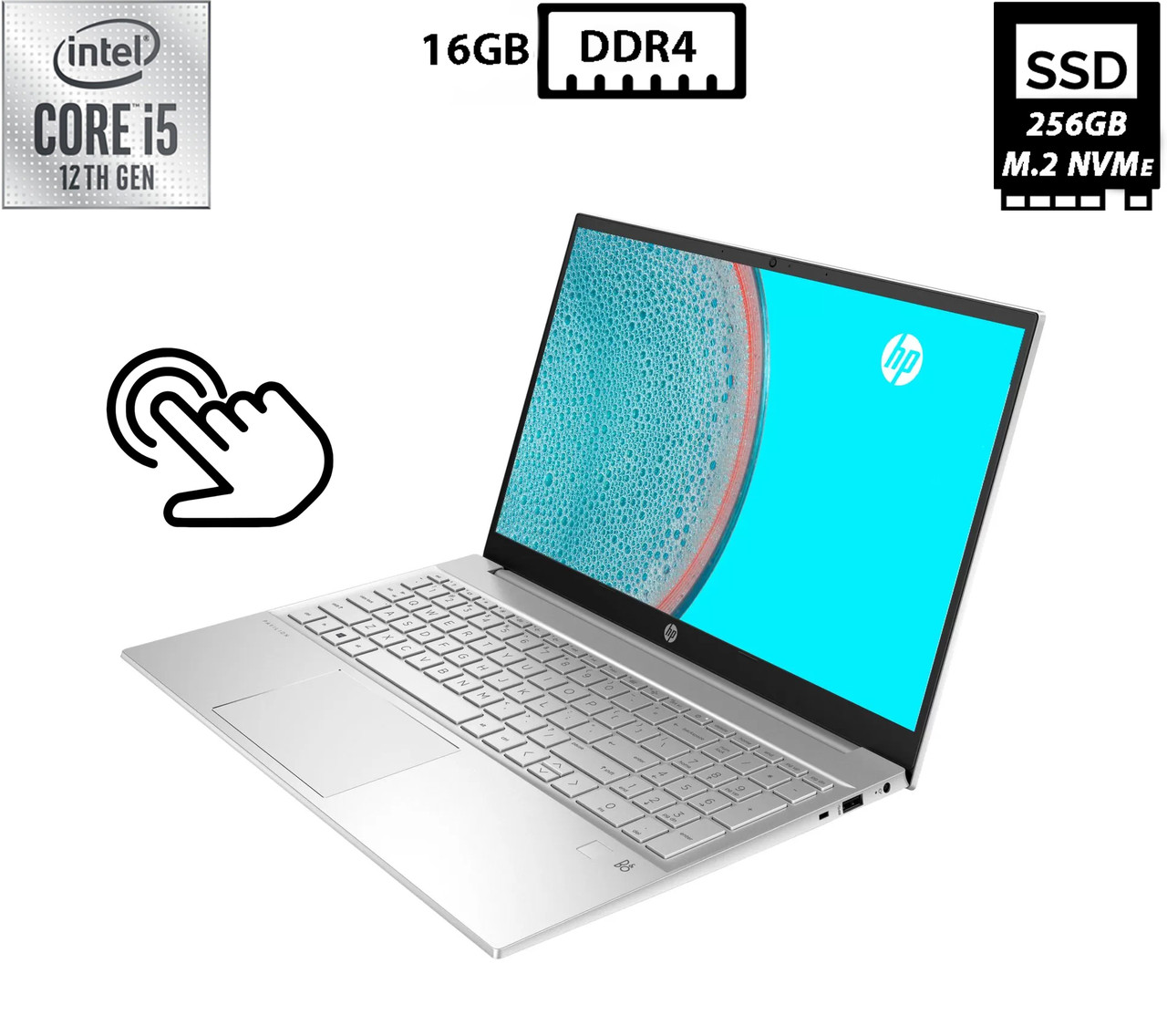 Ноутбук HP Pavilion 15-eg2153cl/15.6" IPS Touch 1920x1080/Core i5-1235U 1.30GHz/16GB DDR4/SSD 256GB M.2/Intel Iris Xe Graphics Б/В