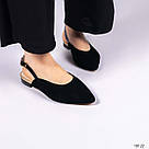 Чорні жіночі босоніжки з натуральної замші 40 р-р, фото 4