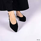 Чорні жіночі босоніжки з натуральної замші 40 р-р, фото 3