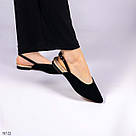 Чорні жіночі босоніжки з натуральної замші 40 р-р, фото 2